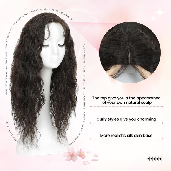 Curly Hair Topper Lightweight, Natural-Looking Hairpiece for Women - Picture 2 of 5